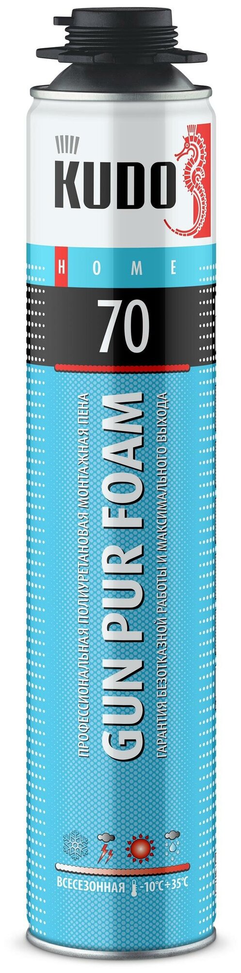 фото Комплект 3 штук, Пена монтажная проф KUDO Home 70, всесезонная, 1000 мл/950 г (229480)