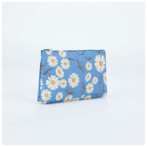 фото --- косметичка на молнии, цвет голубой