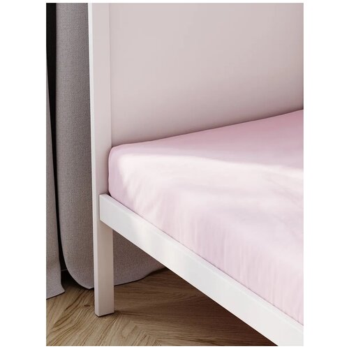 Простыня на резинке , розовый