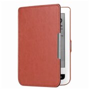 Чехол-обложка футляр MyPads для Pocketbook 622/ 623 из качественной эко-кожи тонкий с магнитной застежкой коричневый