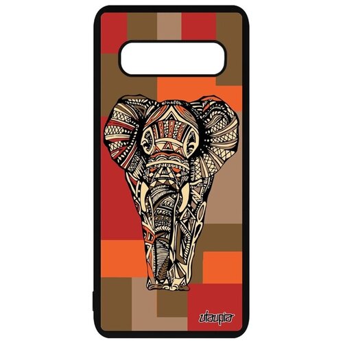 фото Защитный чехол для мобильного // galaxy s10 plus // "слон" саванна стиль, utaupia, цветной