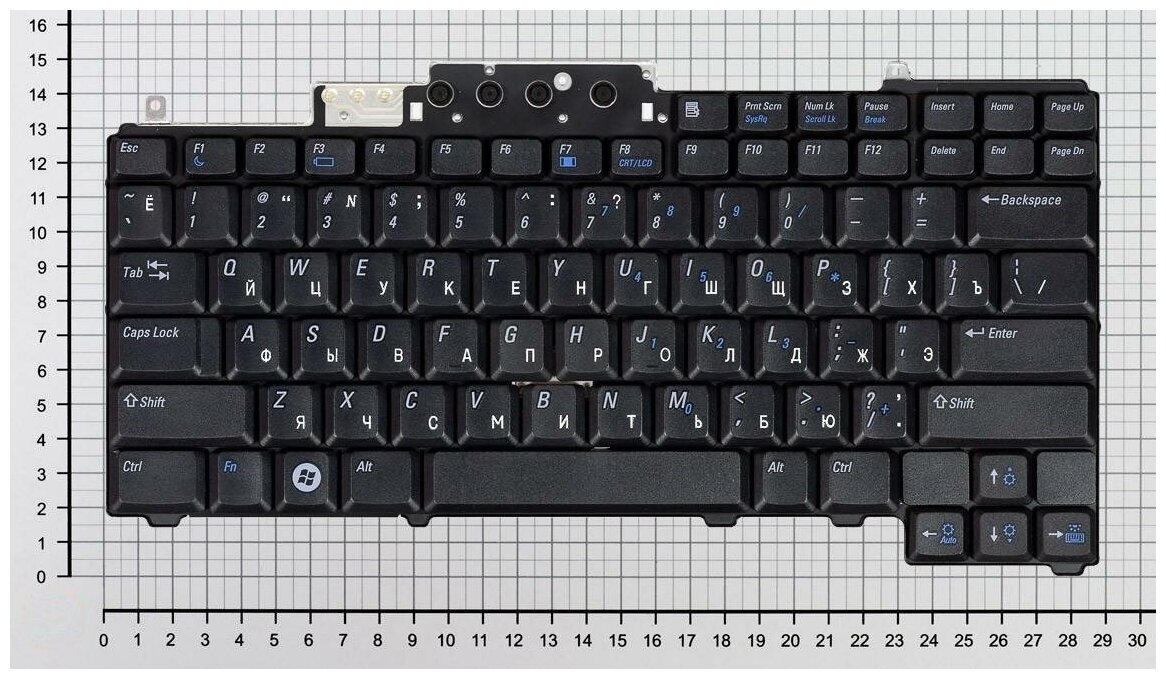 Клавиатура для ноутбука Dell 0NK831 черная без указателя