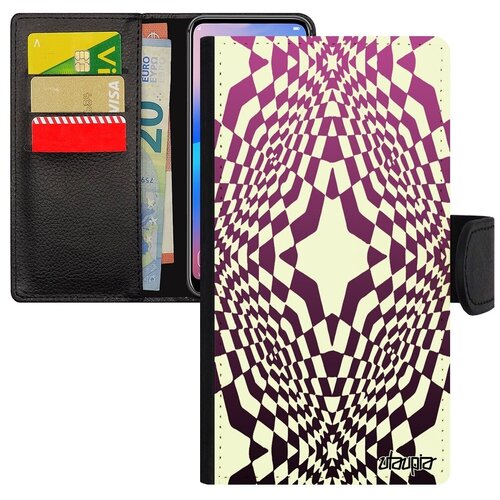 фото Противоударный чехол книжка для // iphone 7 plus // "иллюзия звезда" ромб узор, utaupia, розовый