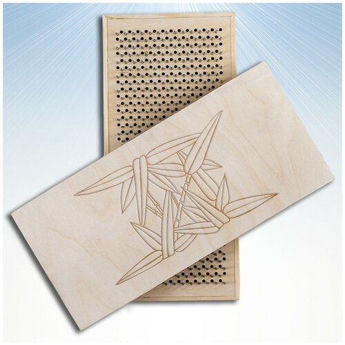 фото Доска садху / доска с гвоздями / доска для йоги / растения бамбук - 1312, светлая сила души и тела