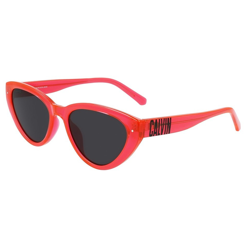 фото Солнцезащитные очки calvin klein, кошачий глаз, оправа: пластик, для женщин, красный