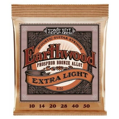 Струны для акустической гитары Ernie Ball 2150 Phosphor Extra Slinky струны для акустической гитары ernie ball slinky extra 2150 extra light 6 шт