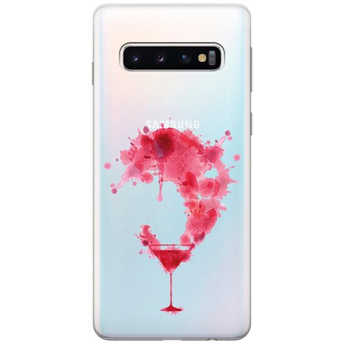 Силиконовый чехол с принтом Cocktail Splash для Samsung Galaxy S10 / Самсунг С10 силиконовый чехол с принтом cocktail splash для samsung galaxy s10 самсунг с10