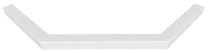 Декоративный профиль под душевое ограждение 90х90, белый, Steel, IDDIS, STE5WS9i22