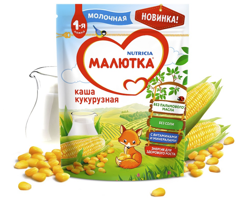 Каша молочная Малютка Кукурузная, 220г