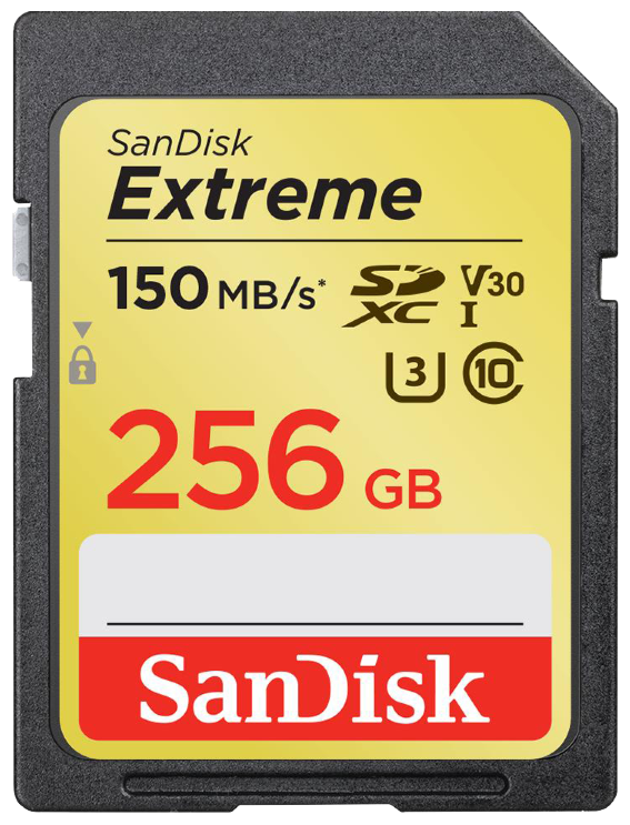 Карта памяти SanDisk Extreme SDXC 256 ГБ