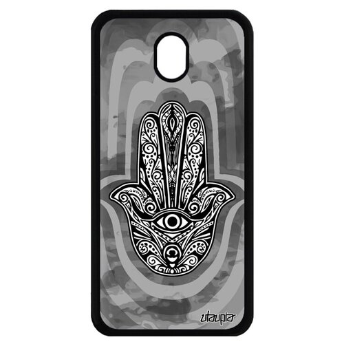 фото Ударопрочный чехол на телефон // samsung galaxy j7 2017 // "амулет хамса" стиль тора, utaupia, светло-зеленый