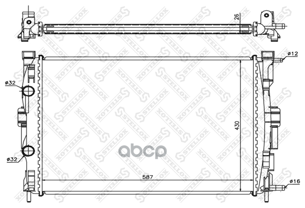 Радиатор Основной Stellox 1025183sx Stellox арт. 1025183_SX