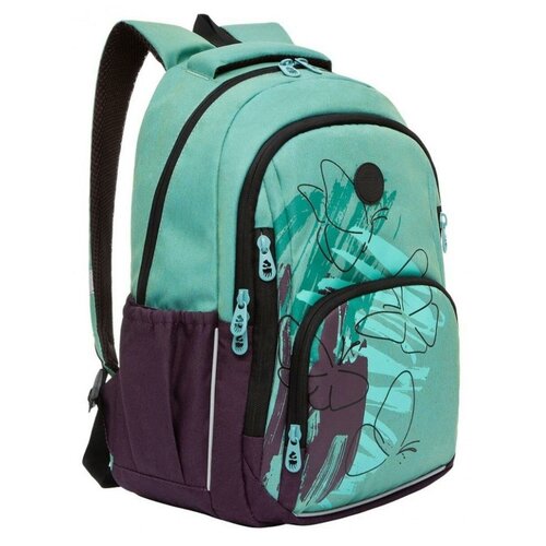 фото Рюкзак grizzly rd-243-1 бирюзовый - фиолетовый