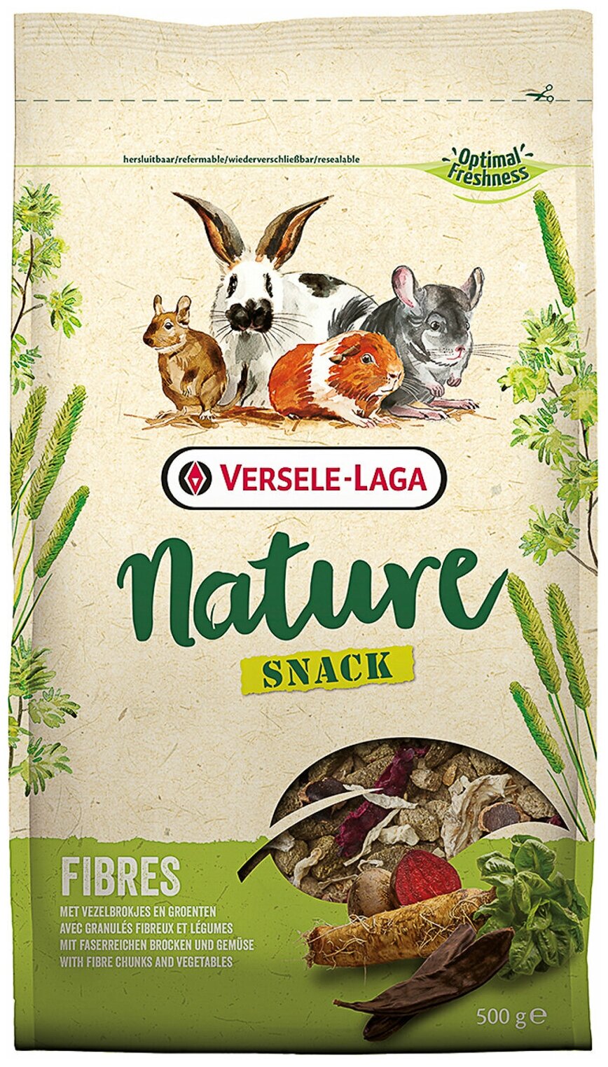 Versele-Laga Nature Snack Fibres - Дополнительный корм для грызунов с клетчаткой - 500 г