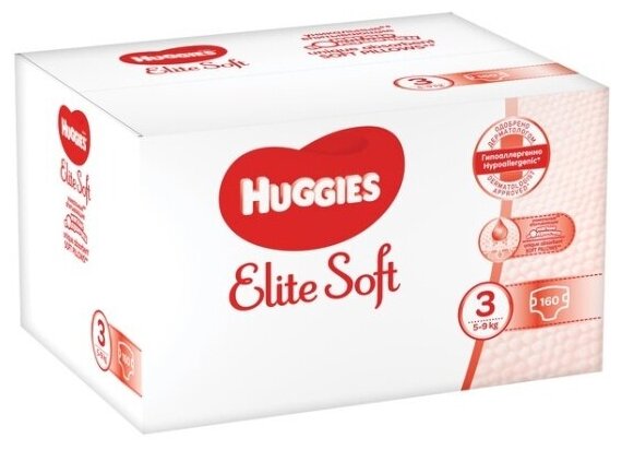 Хаггис - Сеть! подгузники "Элит Софт" (3) 5-9 кг, (160)/1/1 — фото 1