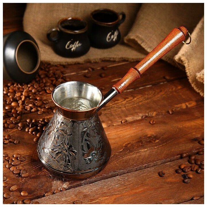 Турка для кофе медная «Ромашка» 06 л 1069151