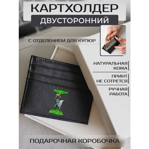 фото Кредитница russian handmade, натуральная кожа, 6 карманов для карт, для мужчин, черный