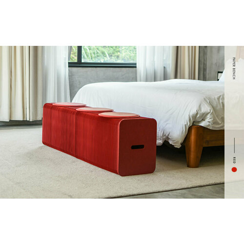 Банкетка 3 красная