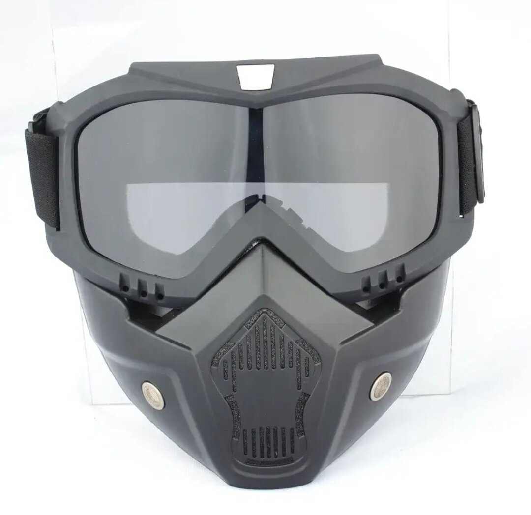 Ветро/пылезащитная маска-очки на всё лицо для мото/вело кросса горнолыжная маска цвет линз желтый
