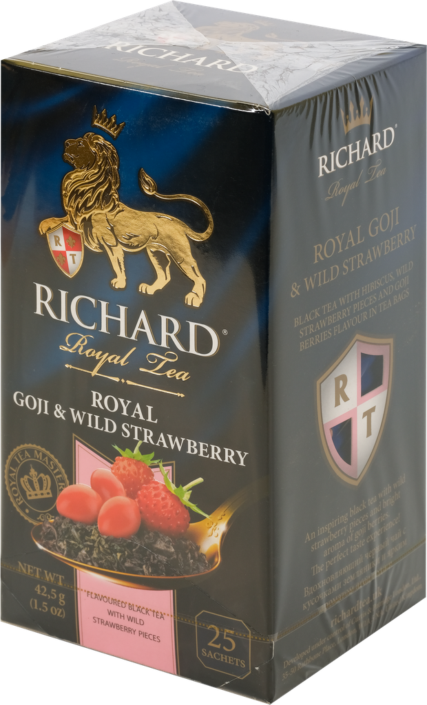 Чай черный Richard Royal Goji & Wild Strawberry 25*1.7г Май-Фудс - фото №15