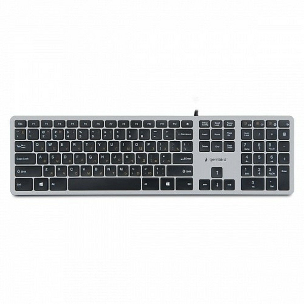 Клавиатура ноутбучного типа Gembird KB-8420(USB ножничный механизм клавиши управления громкостью 104 клавиши кабель 15м)