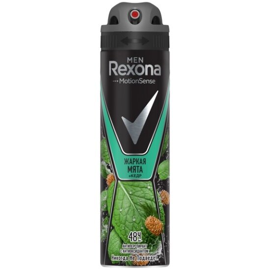 Антиперспирант-аэрозоль REXONA Men дикая мята и кедр, 150 мл