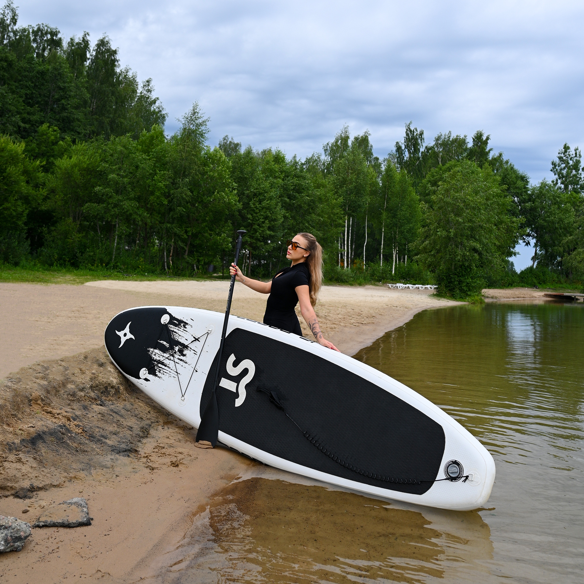 SUP-доска FunWater Ninja 335х81х15 см, до 180 кг, полный комплект — фото 1