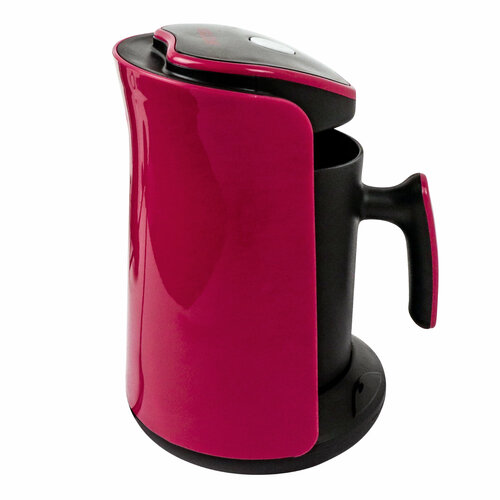 Кофеварка электрическая HOTTER HX-1100R чёрная с розовым , автоотключение, 300мл, 600Вт