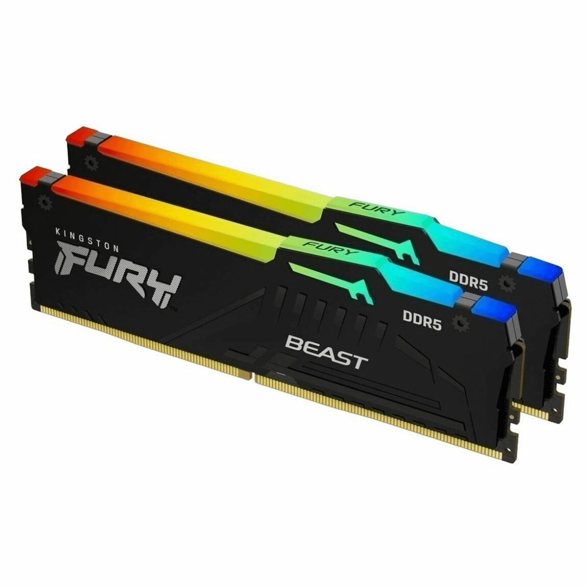 Комплект модулей памяти 32Gb DDR5 6000MHz Kingston FURY Beast RGB (KF560C36BBE2AK2-32) (2x16Gb)
