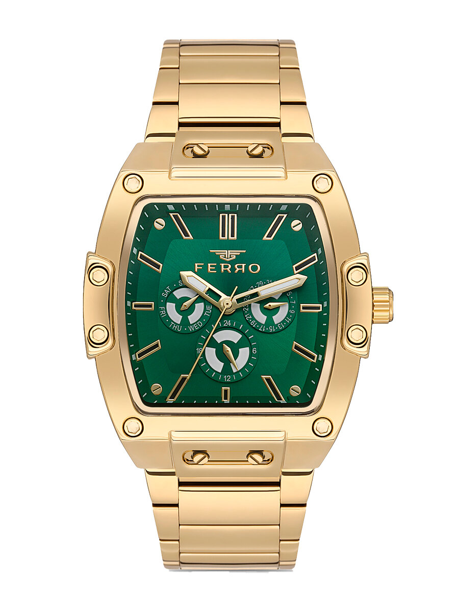 Наручные часы Ferro  золотистый зеленый