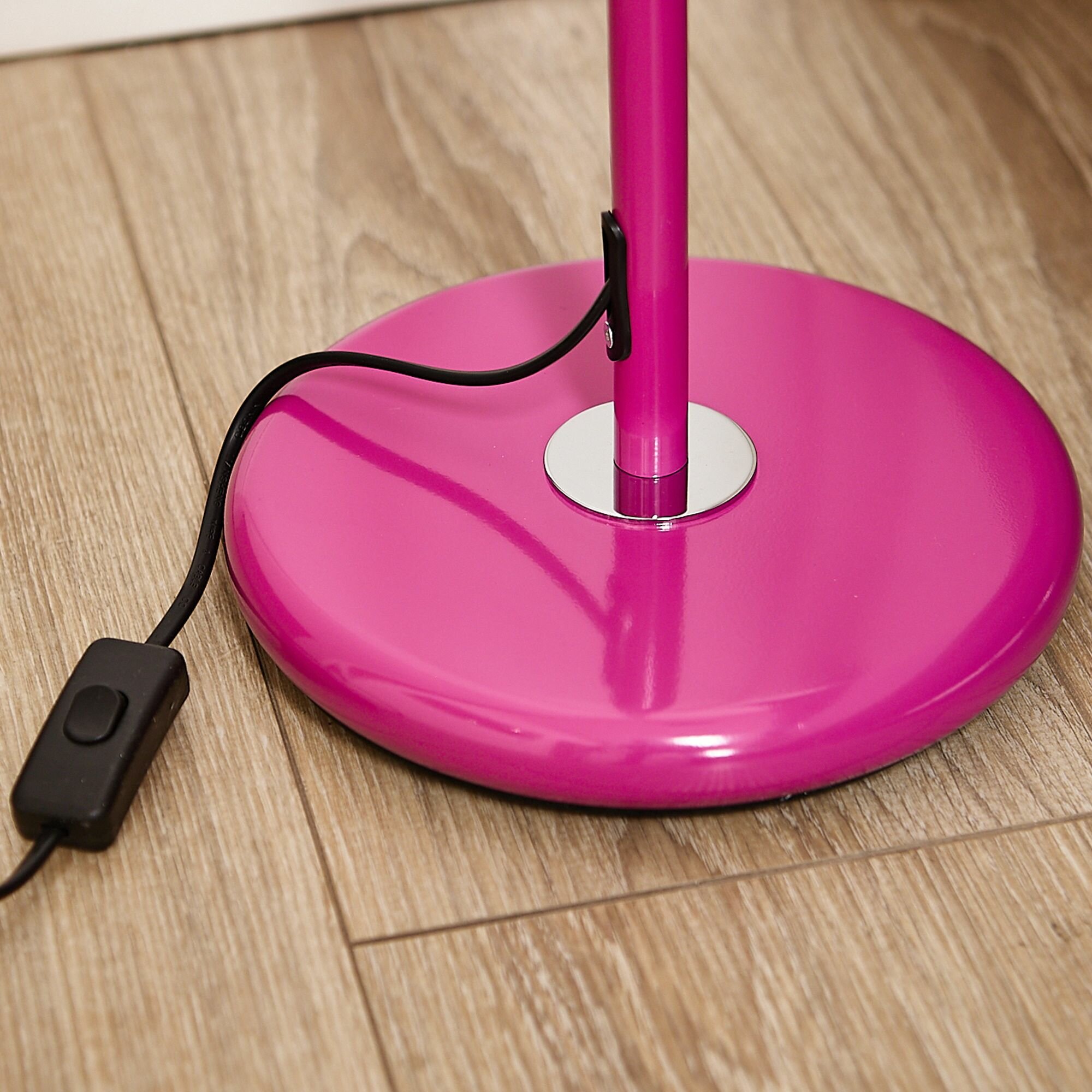 Торшер напольный под лампу Е14. 60W. с регулировкой наклона, розовый, Uniel — фото 1