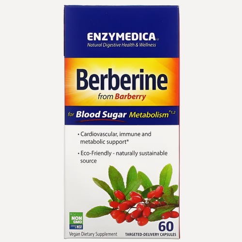 Изображение товара Enzymedica Berberine (берберин для метаболизма сахара в крови) 60 капсул целенаправленного действия