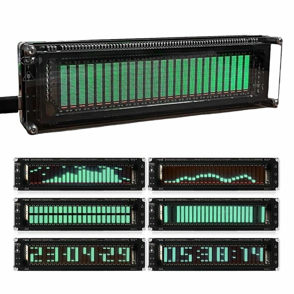 Анализатор Звукового Спектра AK2515 Pro, VFD-Дисплей, Визуализатор Музыкального Звука 3,5 мм AUX