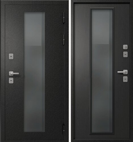 Изображение товара Дверь входная металлическая с терморазрывом Эталон Термо-СП40 Черный букле-Венге 860 правая