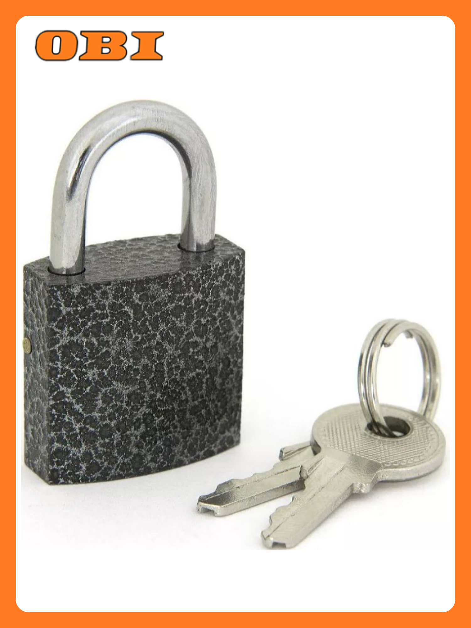 Замок навесной Palladium 303F-25 серый 2 ключа прочный для кейсов ящиков щитков