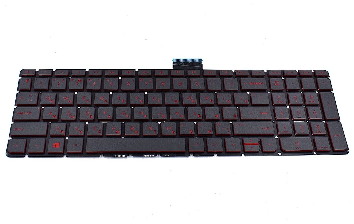 Клавиатура для HP Omen 17-w036ur ноутбука с красной подсветкой