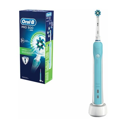 Зубная щетка электрическая ORAL-B (Орал-би) PRO 500 Cross Action D16 картонная упаковка 53019152 1 шт.
