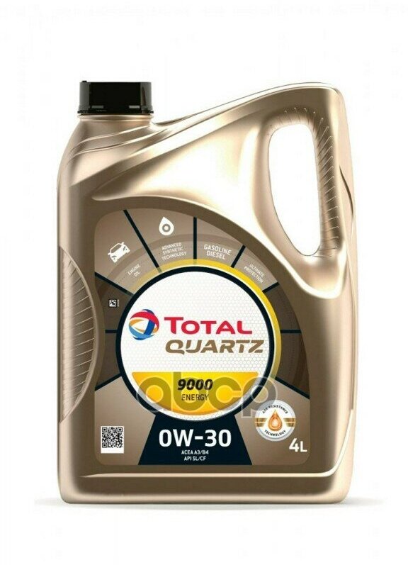 TotalEnergies Масло Моторное Quartz 9000 Energy 0W30, 4L Замена Номеру 151523