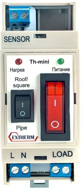 EXTHERM Th-Mini Термостат EXTHERM с датчиком температуры для систем антиобледенения кровли или обогрева трубопроводов