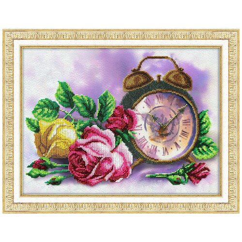 Набор для вышивания бисером Паутинка Розовый час, 38х28 см, арт. Б-1287 набор для вышивания бисером паутинка арт б 1271 орхидеи 38х28 см