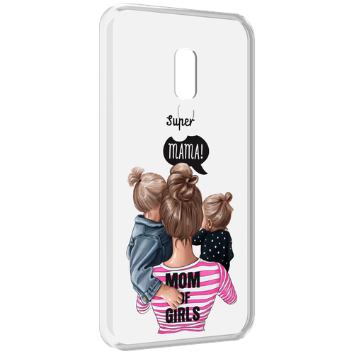 Чехол MyPads Мама-девочек женский для Meizu 15 задняя-панель-накладка-бампер