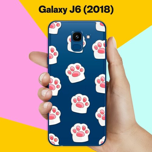 Силиконовый чехол Лапки на Samsung Galaxy J6 (2018) силиконовый чехол с принтом unicorns and candies для samsung galaxy j6 2018 самсунг джей 6 плюс