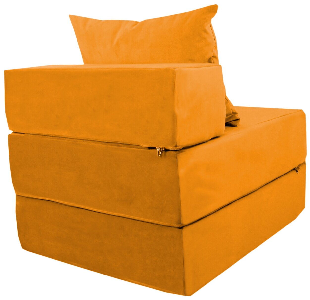 Бескаркасное кресло "Квадро" Цвет: Оранжевый - фотография № 5