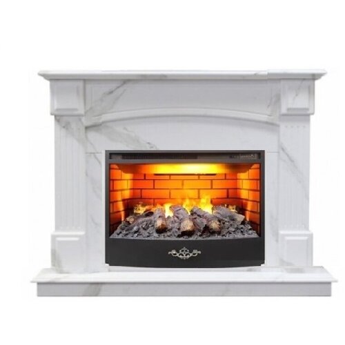 Электрокамин Real Flame Carolina Marble 25,5 WT-F512 с очагом 3D Firestar 25,5 электрокамин realflame alta 24 wt kendal 24