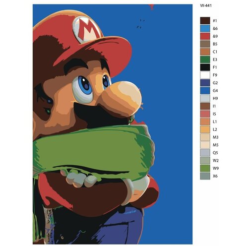 Картина по номерам W-441 Супер Марио 50x70 картина по номерам x 441 замок нойшванштайн 50x70