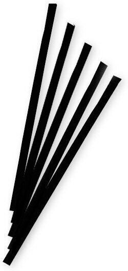 Трубочки пластиковые черные 12,5х5мм - фотография № 4