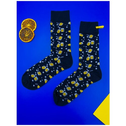 Носки 2beMan, размер 39-45, черный, желтый носки 2beman размер 36 39 черный желтый