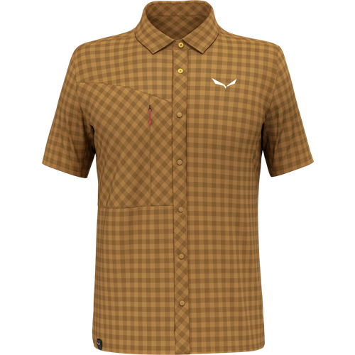 Рубашка для активного отдыха Salewa Puez Dry M S/S Shirt Golden Brown (EUR:S)