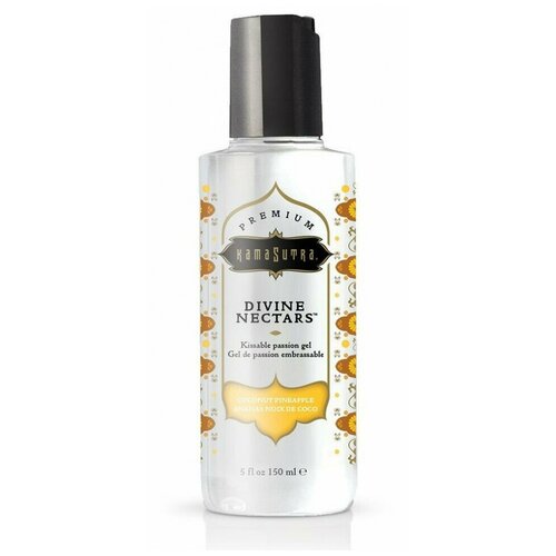 Гель-лубрикант на водной основе Divine Nectars Vanilla с ароматом ванили - 150 мл. массажный съедобный гельклубника divine nectars bodyglide