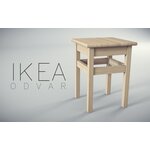 Табурет Одвар Икея Odvar Ikea из массива натурального дерева, цвет: сосна - изображение